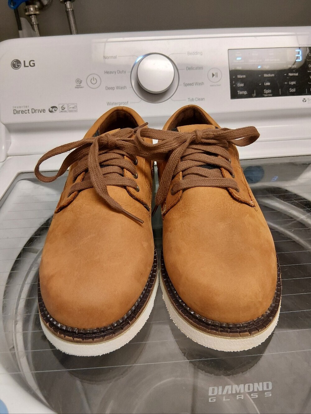 Men's Farwest Tan Nubuck Lace-Up Shoes - Picture 3 of 9